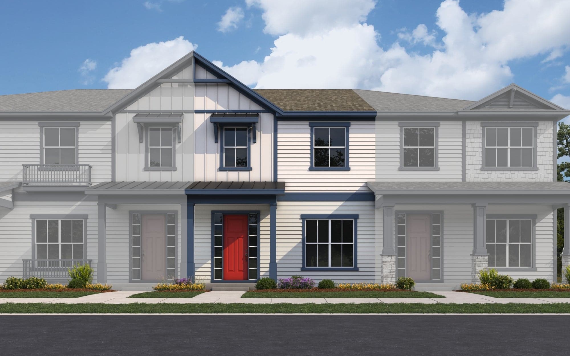 Render de elevación del modelo Indigo, representación artística